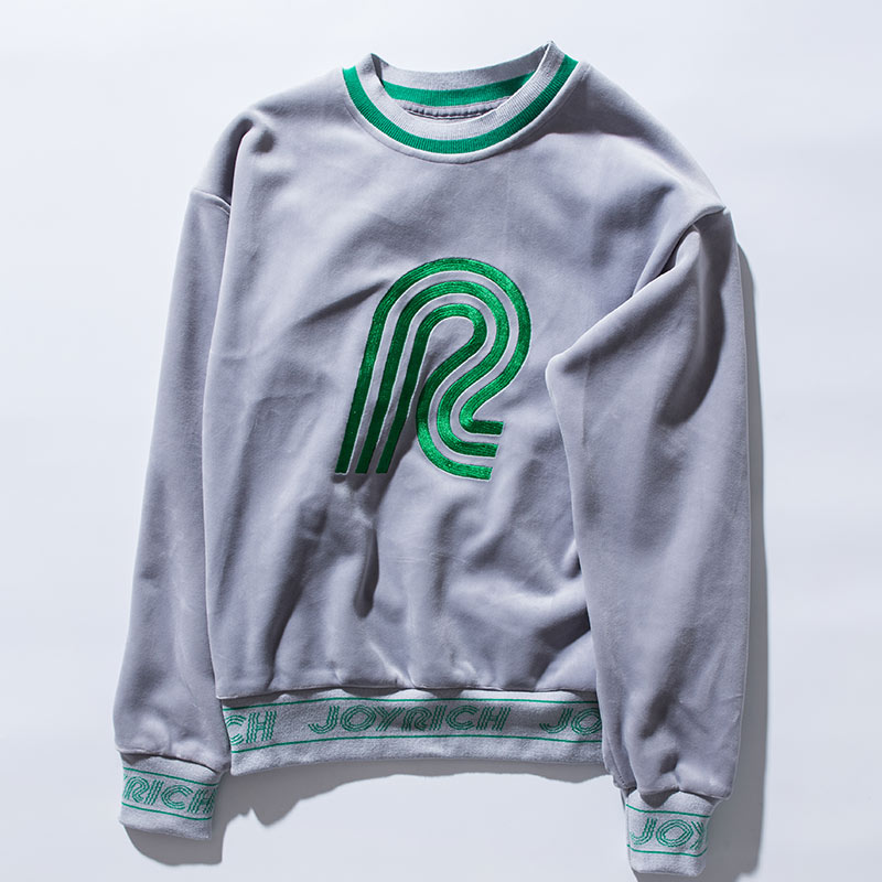 JOYRICH 女款潮牌嘻哈高街宽松绒面圆领套头无帽卫衣11TT174021W