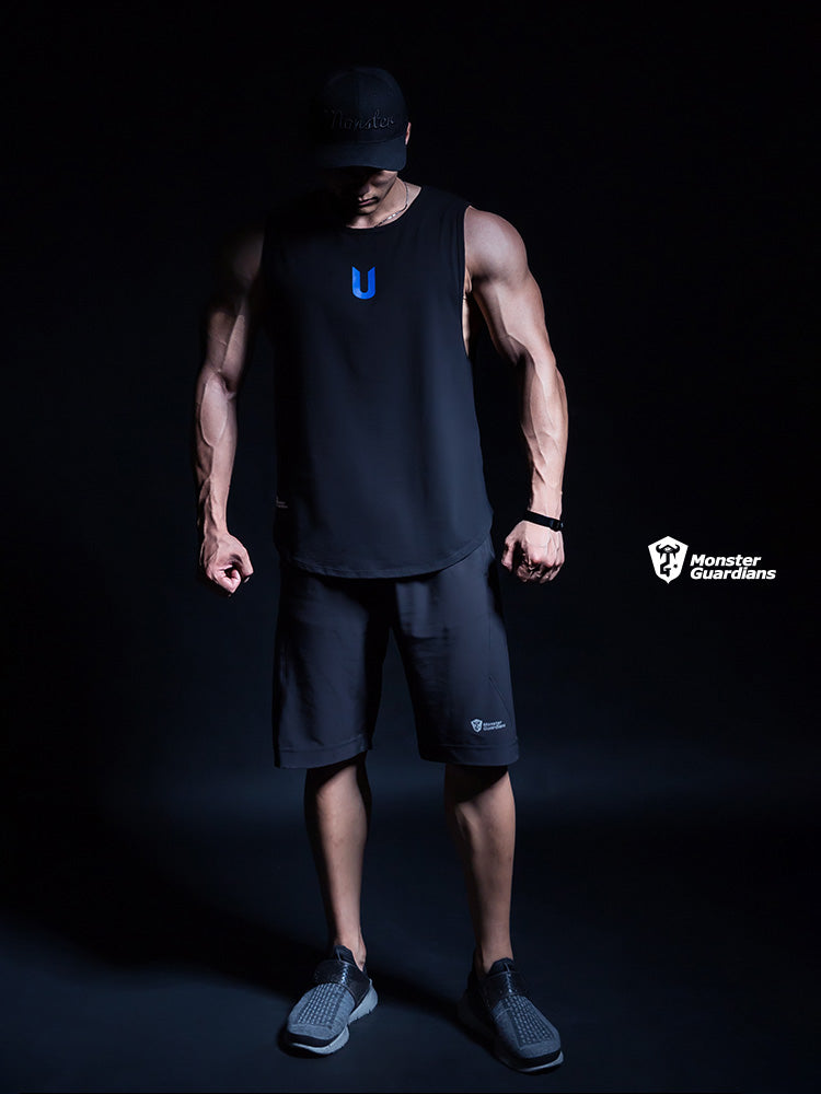 Monster Guardians 夏季无袖健身背心男 宽松训练服篮球运动上衣