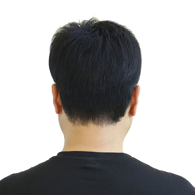 黛美丝假发男短发韩版帅气中老年假发真人发丝平头寸头真发假发套