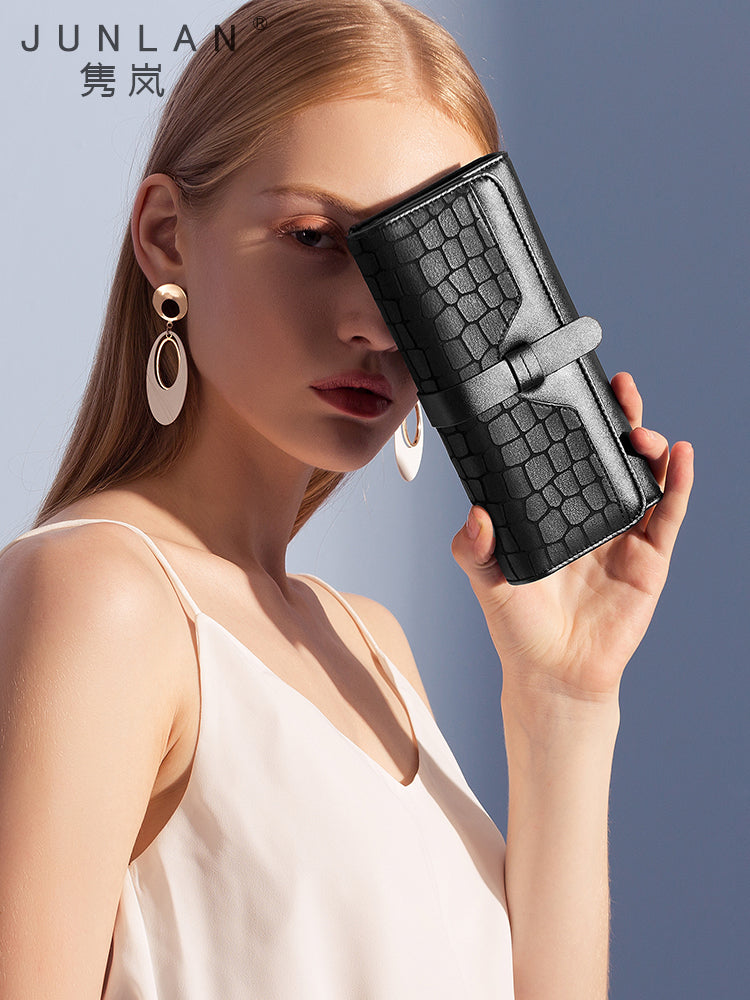 钱包女长款2019新款真皮手拿包大容量女士钱夹时尚韩版ins小ck潮